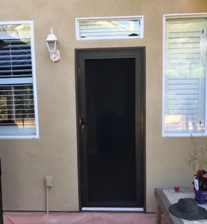 Custom Hinged Screen Door Installation 